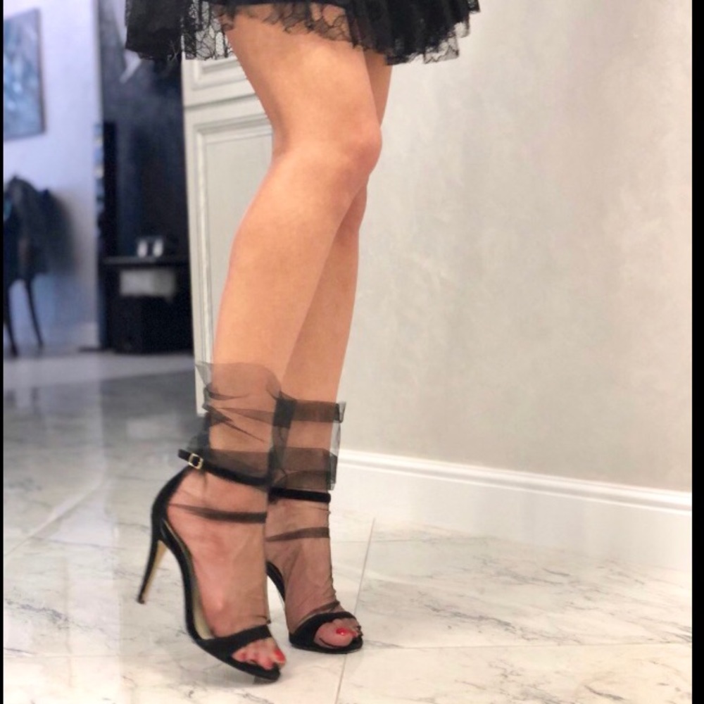 💋LAST PAIR* Pearl Embellished Sheer Stockings - Picture 6 of 8